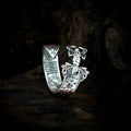 TaoWards Ziwei Talisman Sword Open Ring — front view