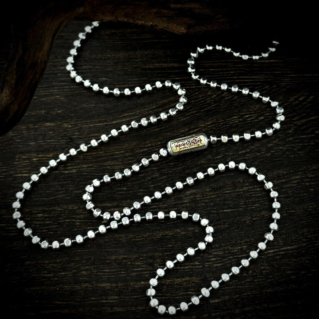 TaoWards Golden Light Faceted Bead Chain Necklace — full bead chain