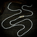 TaoWards Golden Light Faceted Bead Chain Necklace — full bead chain