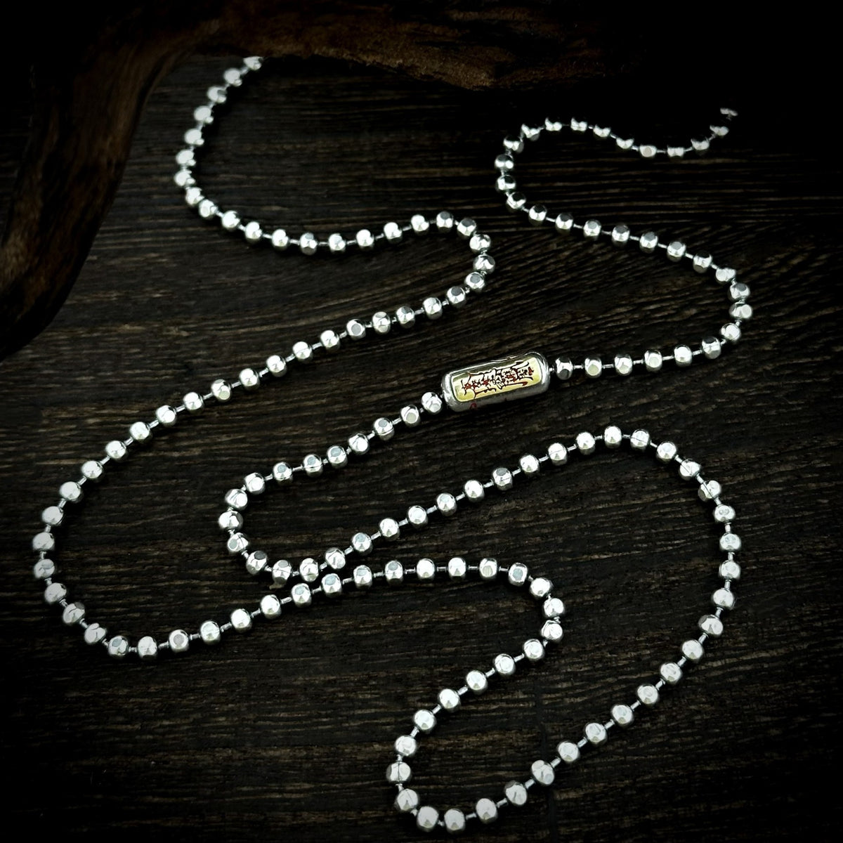 TaoWards Golden Light Faceted Bead Chain Necklace — full bead chain