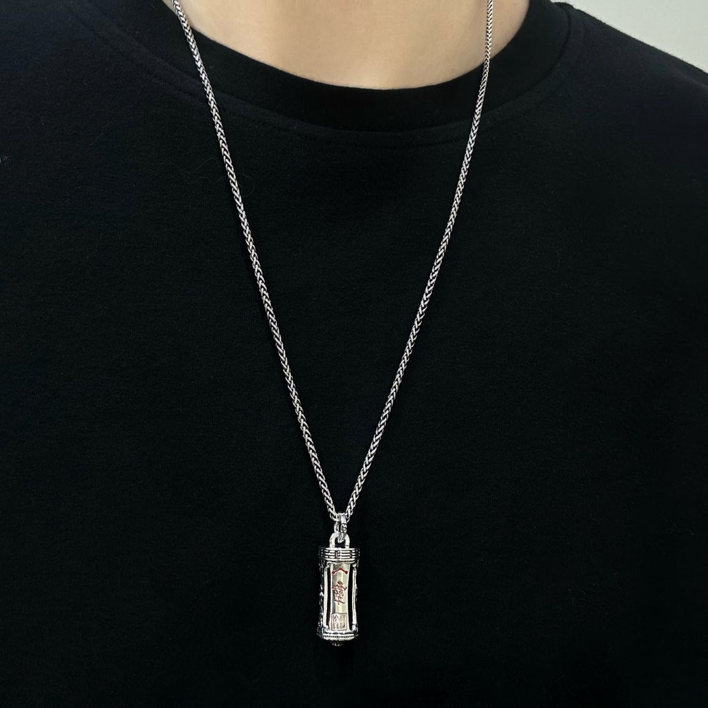 TaoWards Rotating Talisman Column Pendant Necklace — additional design view