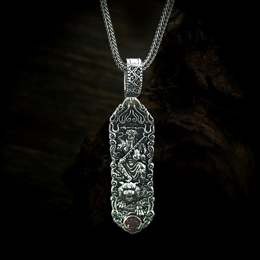 TaoWards Zhao Gongming Double-Sided Tag Pendant Necklace — front view