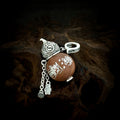 TaoWards Jujube Wood Wealth Gourd Pendant Necklace — front view