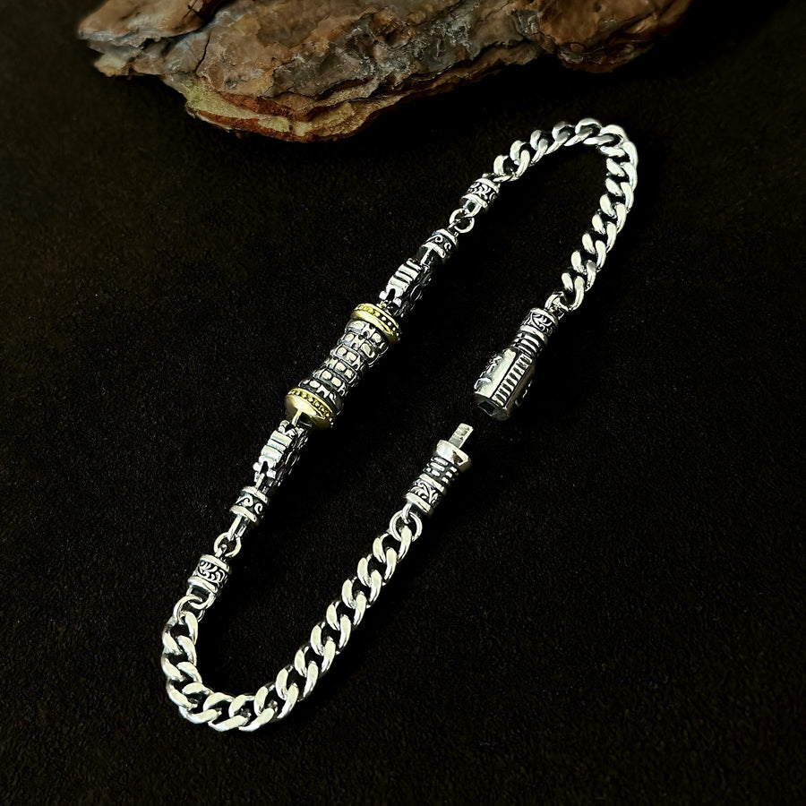 TaoWards Bagua Cylinder Chain Bracelet — design detail