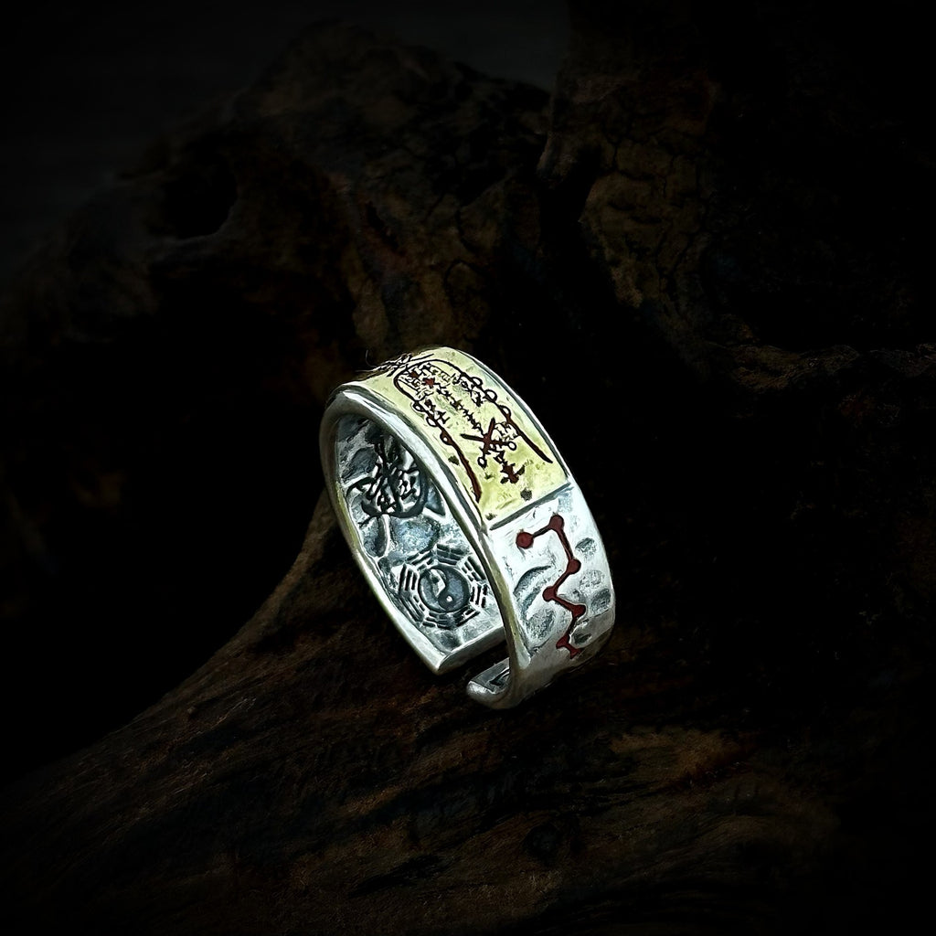 TaoWards Two-Tone Talisman Open Ring — additional design view