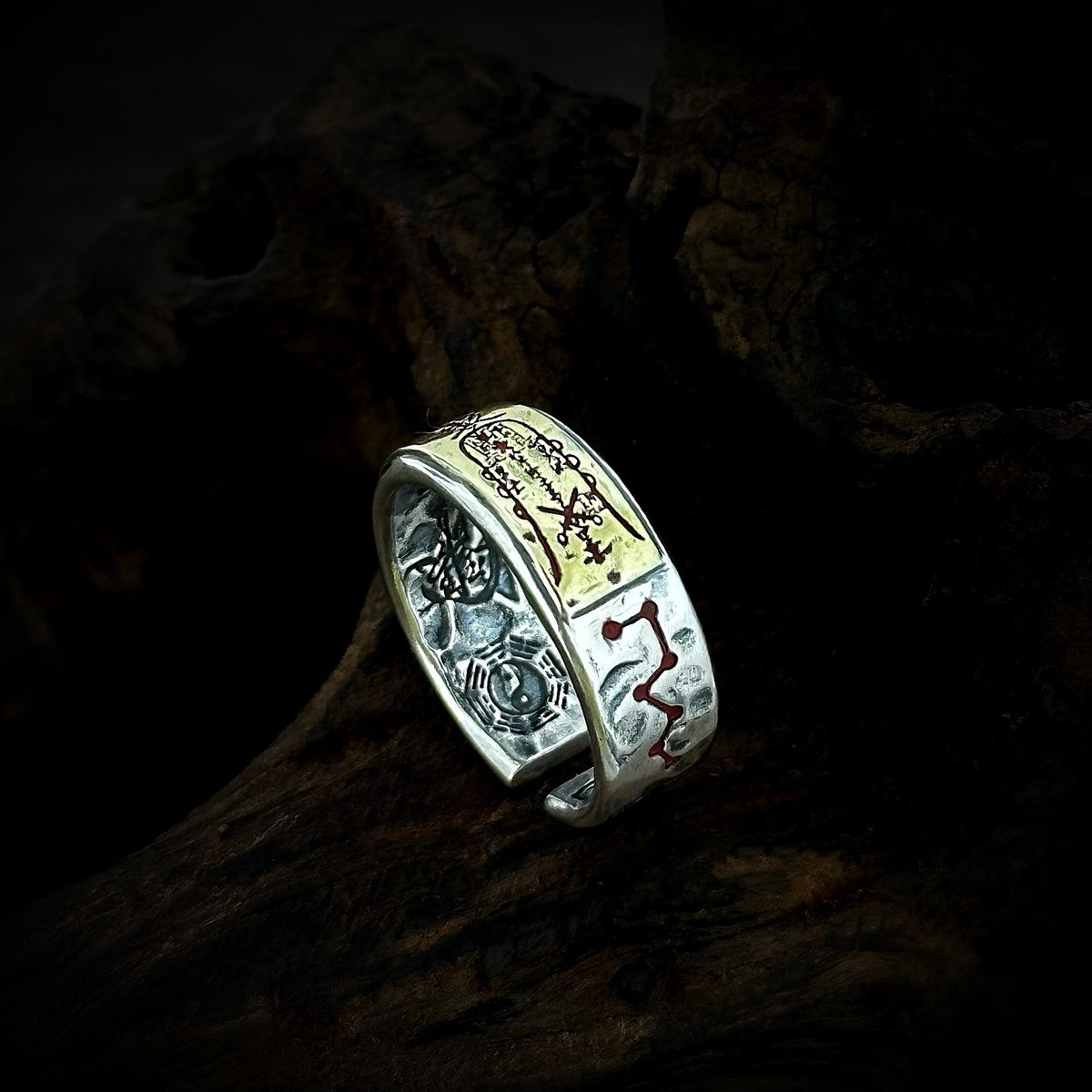 TaoWards Two-Tone Talisman Open Ring — additional design view