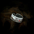 TaoWards Shan Gui Yin Yang Inscription Open Ring — design detail