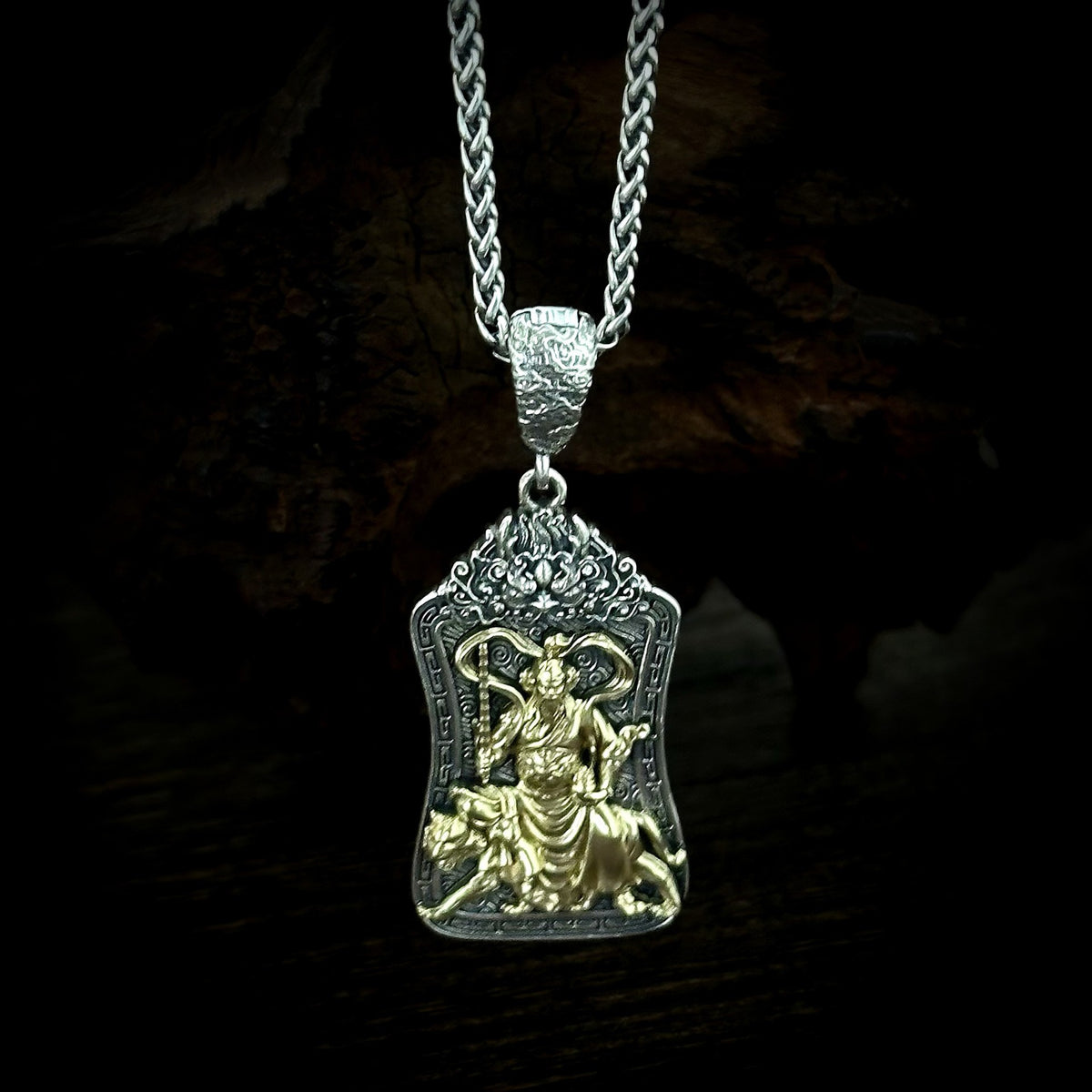 TaoWards Zhao Gongming Pendant styled with a chain; chain not included