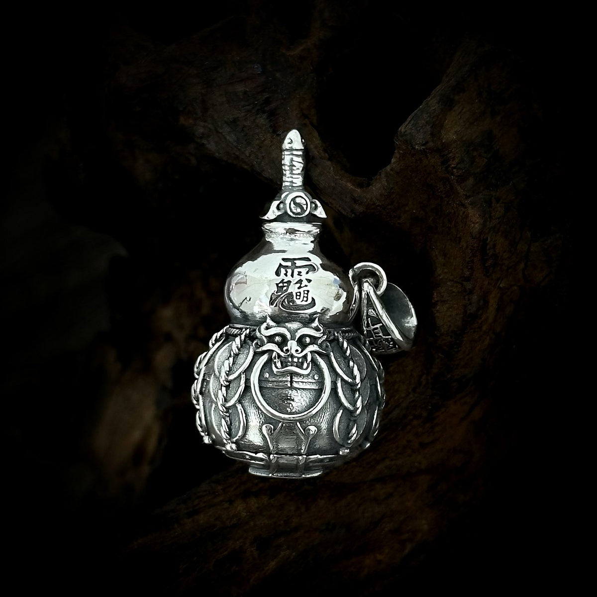 TaoWards Sword and Gourd Pendant Necklace — alternate angle