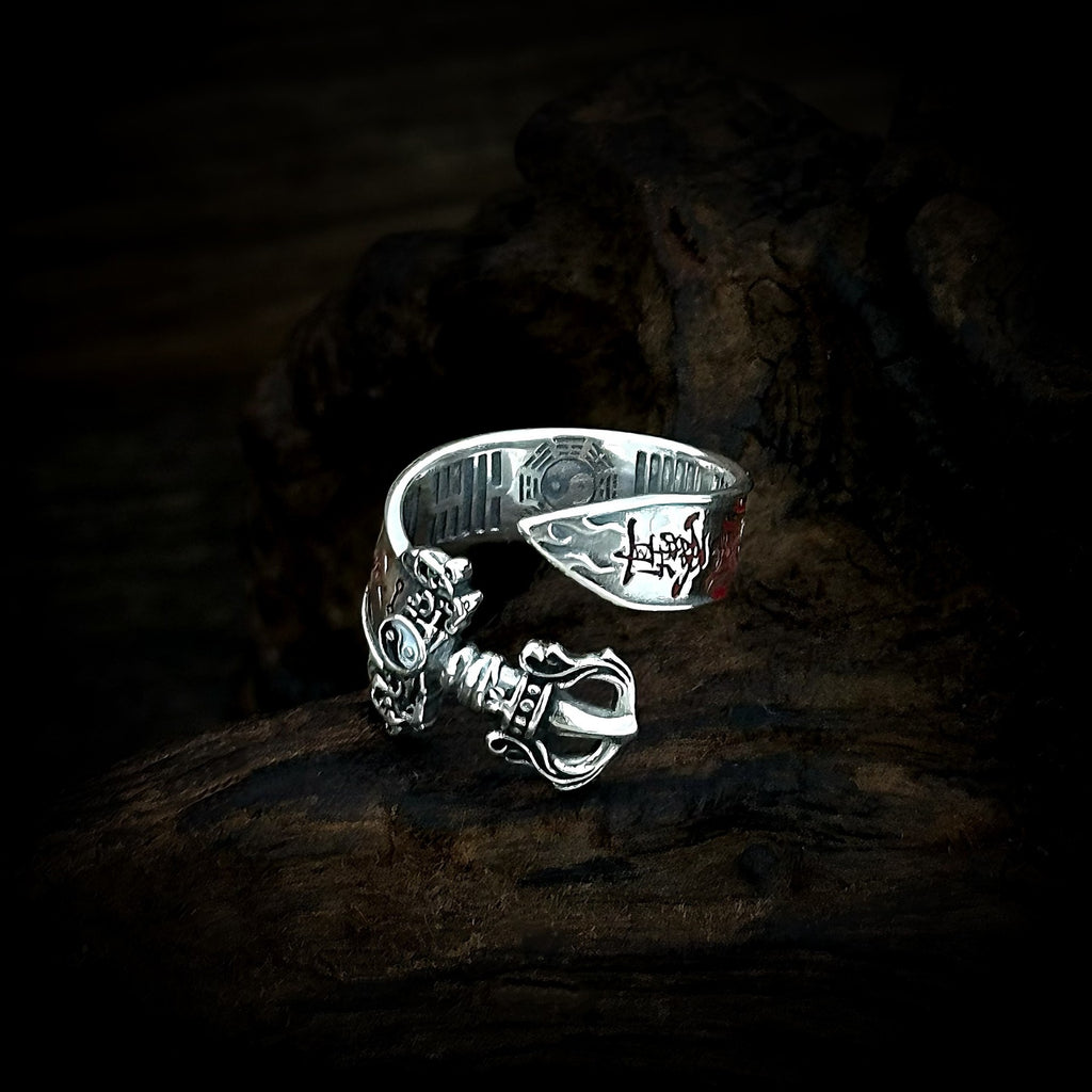 TaoWards Ziwei Talisman Sword Open Ring — alternate angle