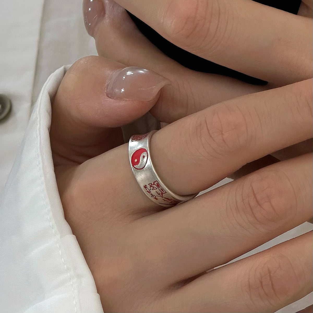 TaoWards Wealth Talisman Bypass Open Ring — additional design view