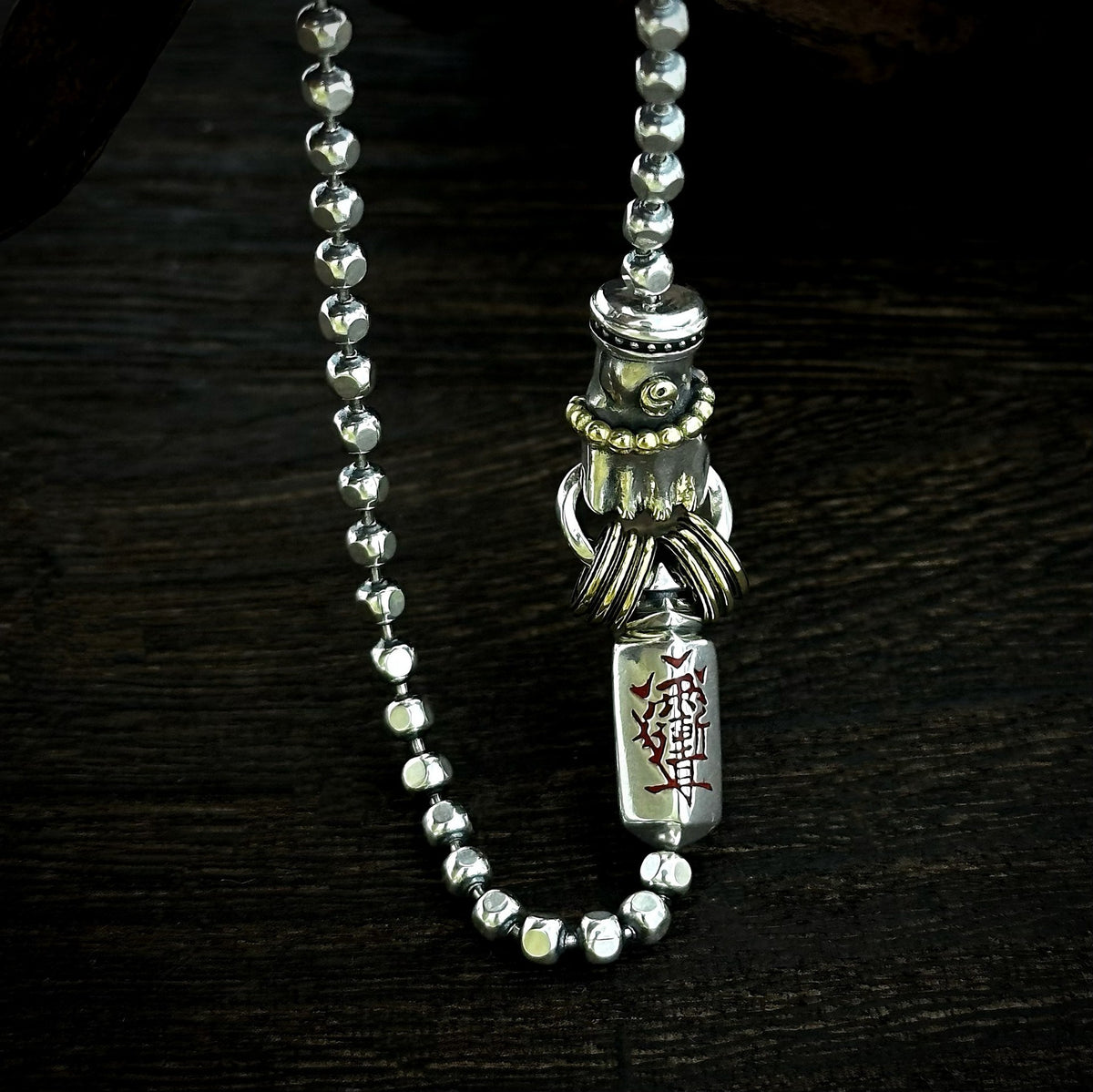 TaoWards Ritual Blade Bead Chain Bracelet — alternate angle