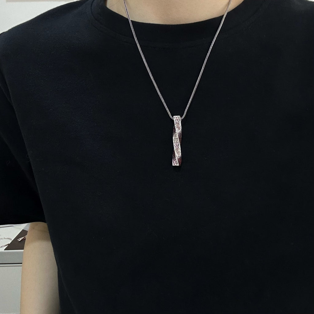TaoWards Twisted Tianpeng Ruler Pendant Necklace — worn view