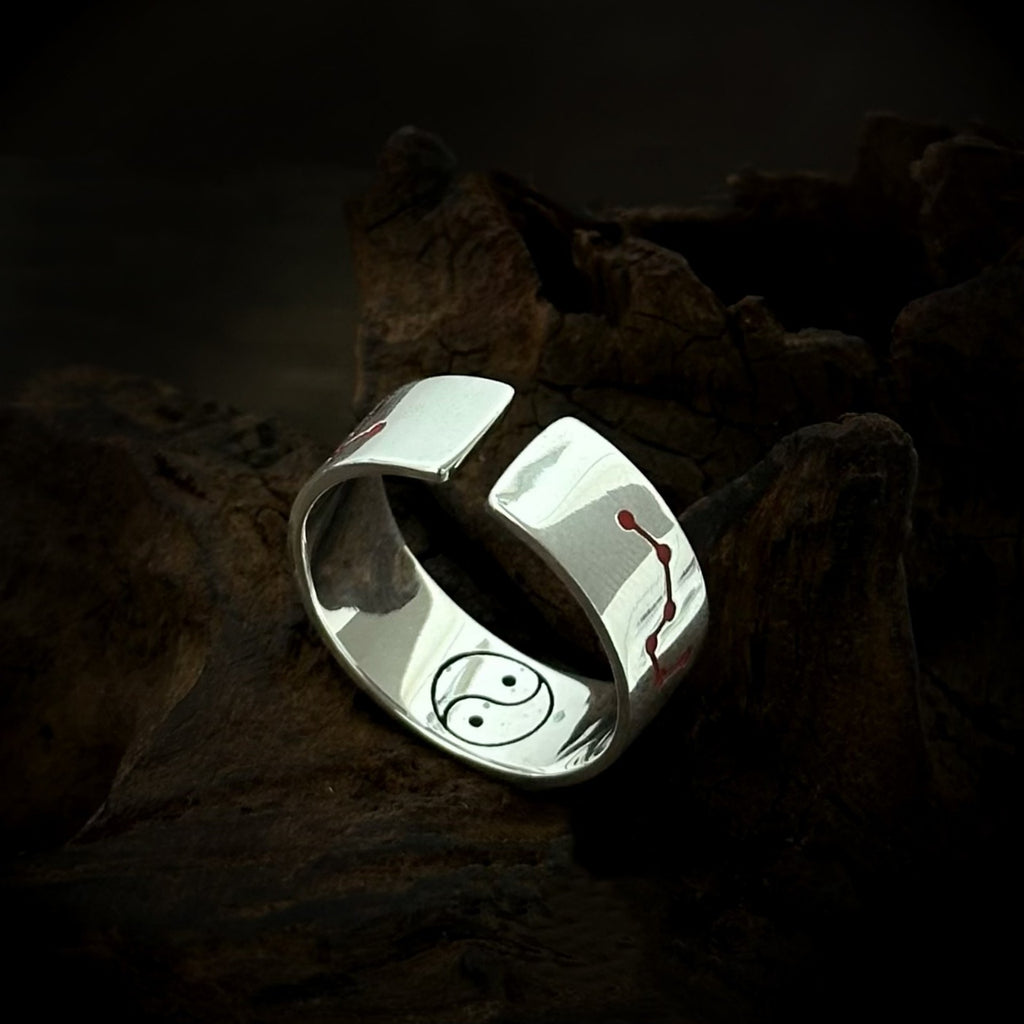 TaoWards Five Thunder Inscription Open Ring — design detail