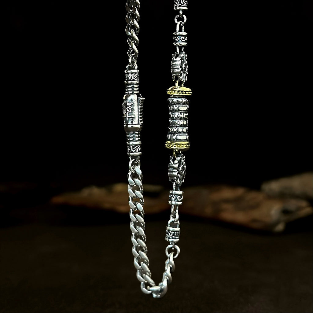 TaoWards Bagua Cylinder Chain Bracelet — front view
