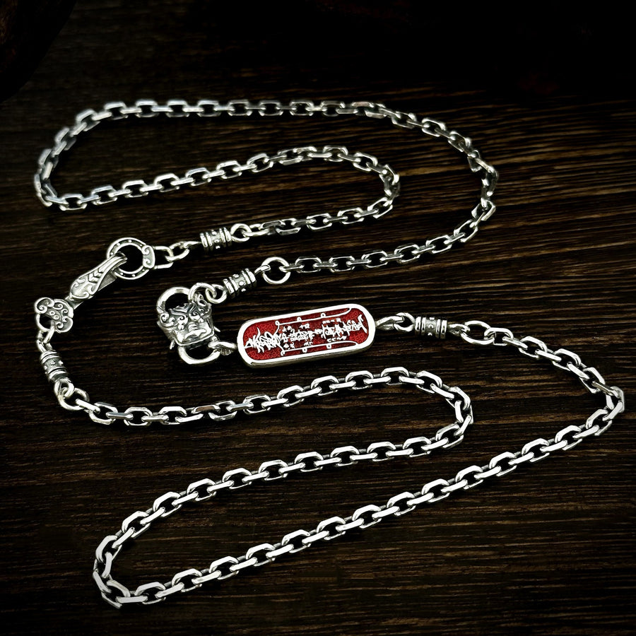 TaoWards Talisman Link Chain Necklace — full chain