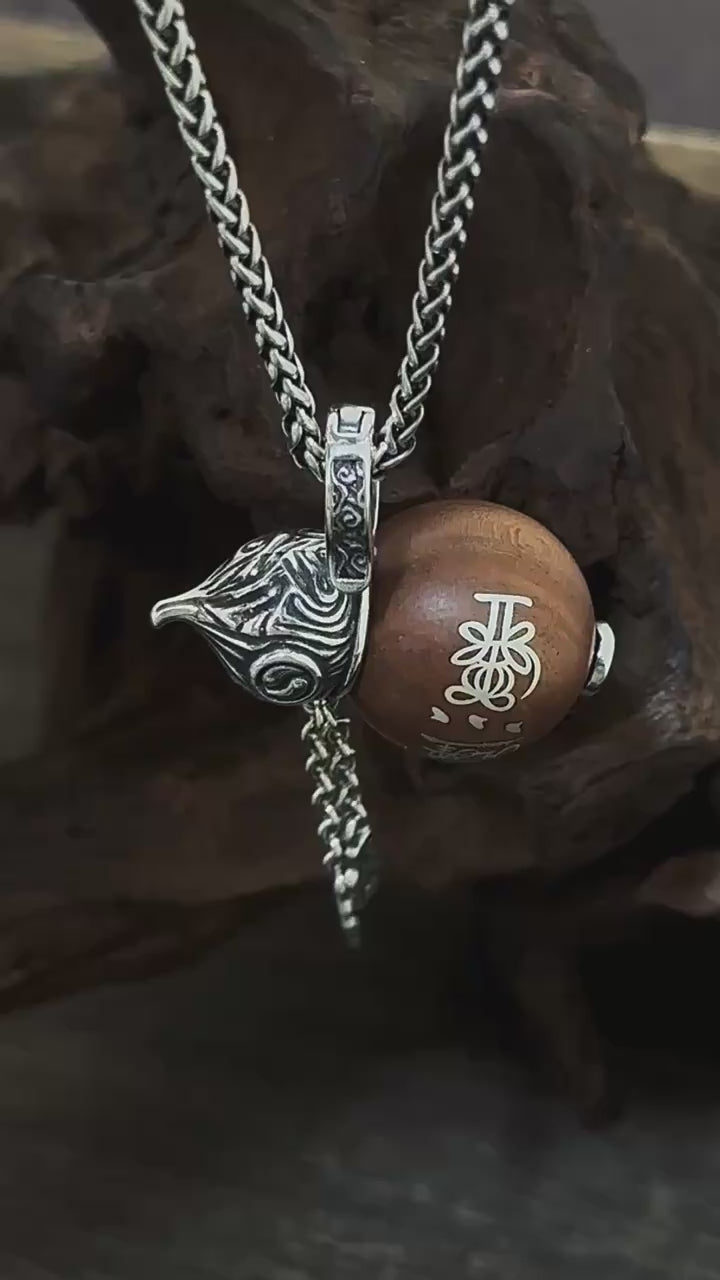TaoWards S925 Silver Jujube Wood Wealth Gourd Pendant product video