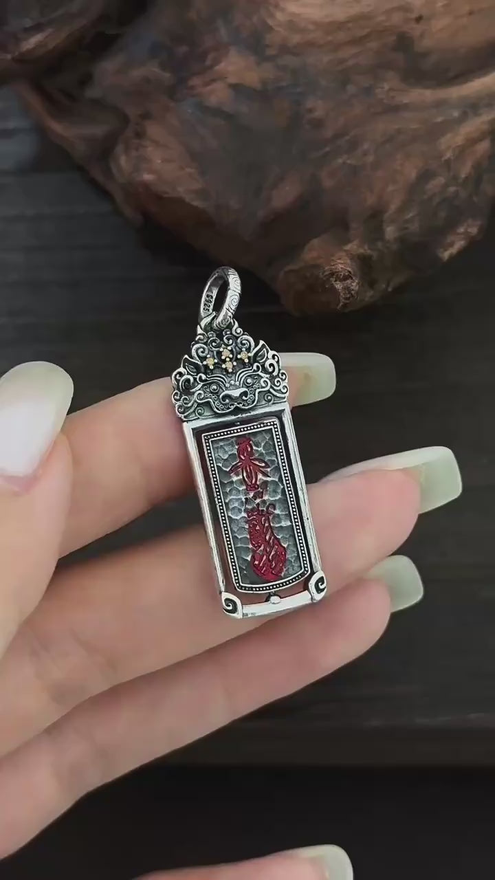 TaoWards S925 Silver Rotating Yin Yang Bagua Plaque Pendant product video