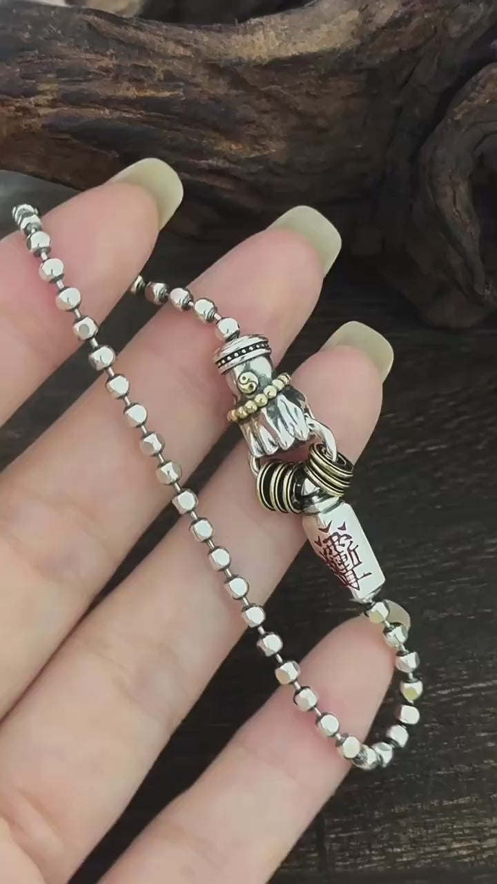 TaoWards S925 Silver Ritual Blade Bead Chain Bracelet product video