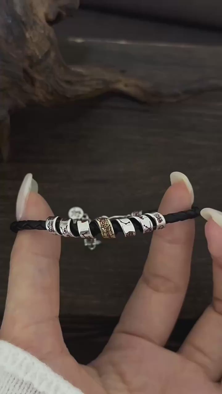 TaoWards S925 Silver Big Dipper Braided Cord Bracelet product video
