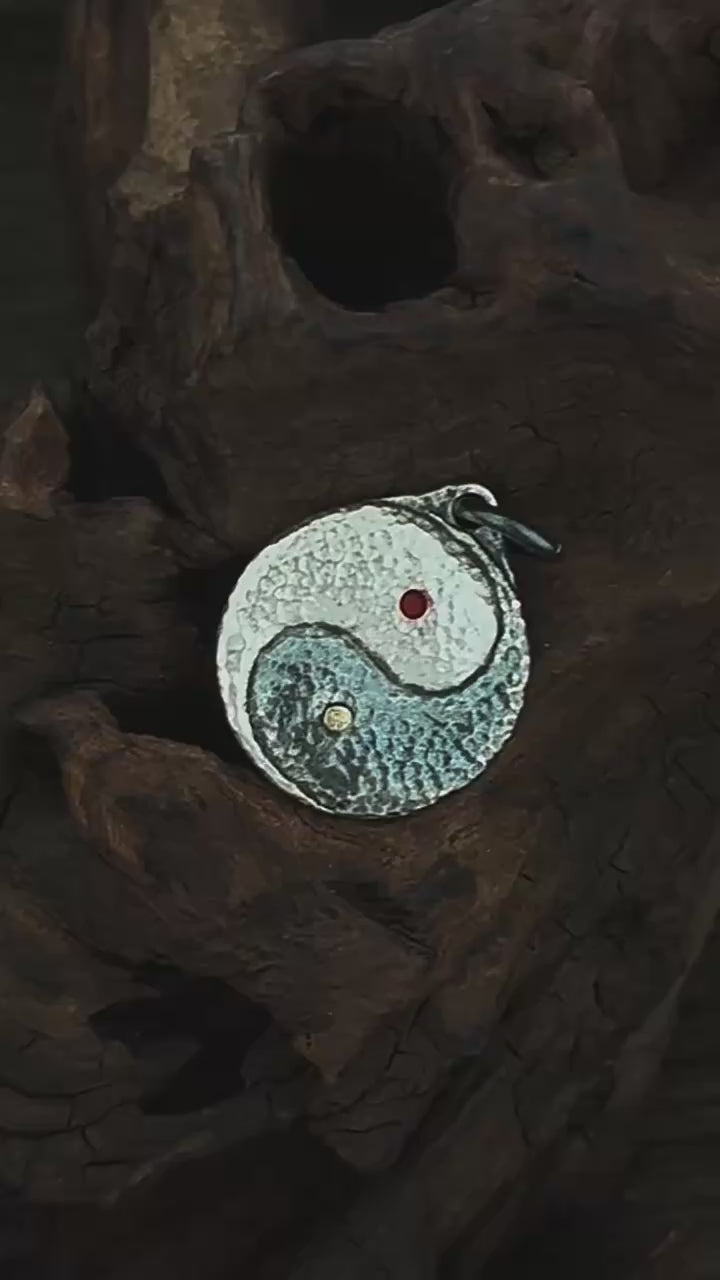 TaoWards S925 Silver Hammered Yin Yang Big Dipper Pendant product video