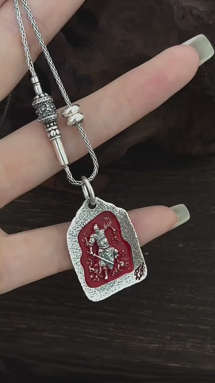 TaoWards Taoist Silver Zhong Kui Pendant